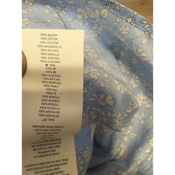 Michael Kors Blue/White Liberty Fabric Spring 1 Floral Print Shirt, X-Large NWT - Picture 6 of 9